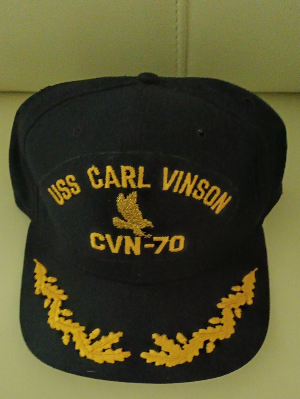 New Era USS Carl Vinson CVN-70 Navy Cap with Gold Embroidery